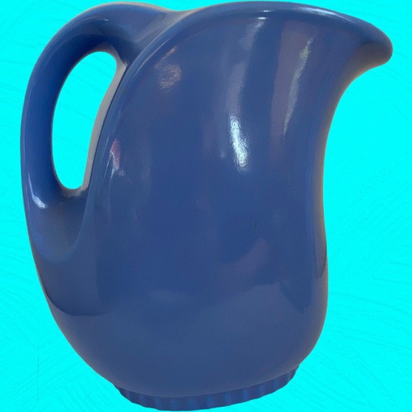 Hall China 5118 Made For Montgomery Ward Water Pitcher Blue No Lid Vintage - Picture 4 of 10